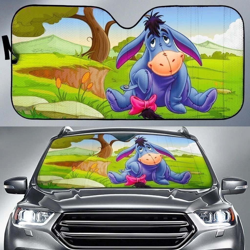  DN Winnie-the-Pooh Car Sun Shade Eeyore In The Forest Auto Sunshade