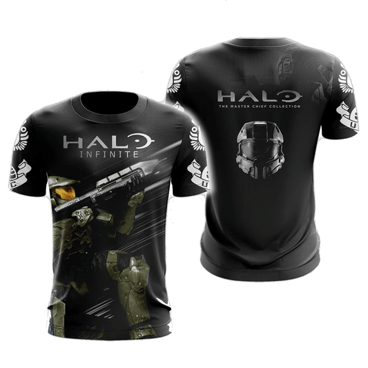 Halo T-shirt Halo Infinite Masterchief Helmet T-shirt Black Unisex