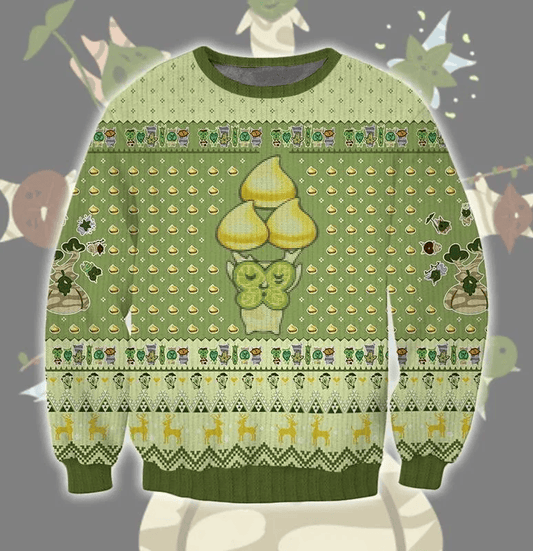 The Legend Of Zelda Sweatshirt Korok Seed Graphic Pattern Sweatshirt Green Unisex