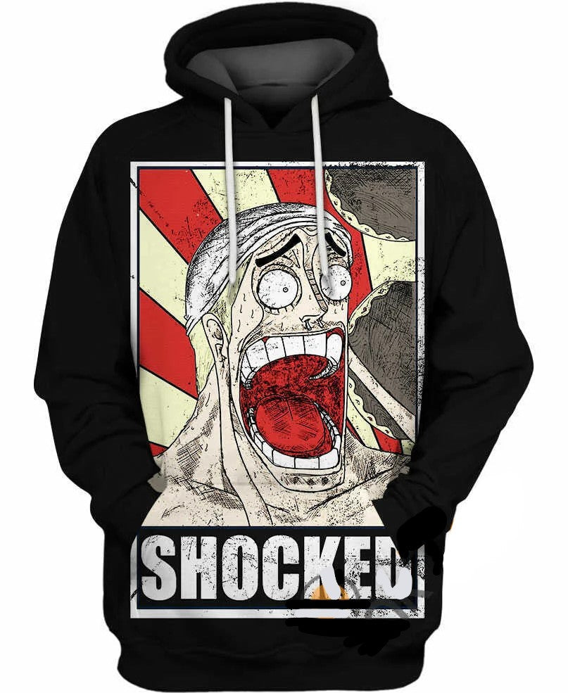 One Piece Hoodie Enel One Piece Shocked Hoodie Black Unisex – Unifinz