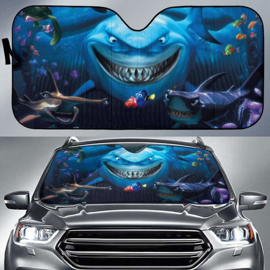 DN Car Sun Shade Finding Nemo And Shark Friends Windshield Sun Shade