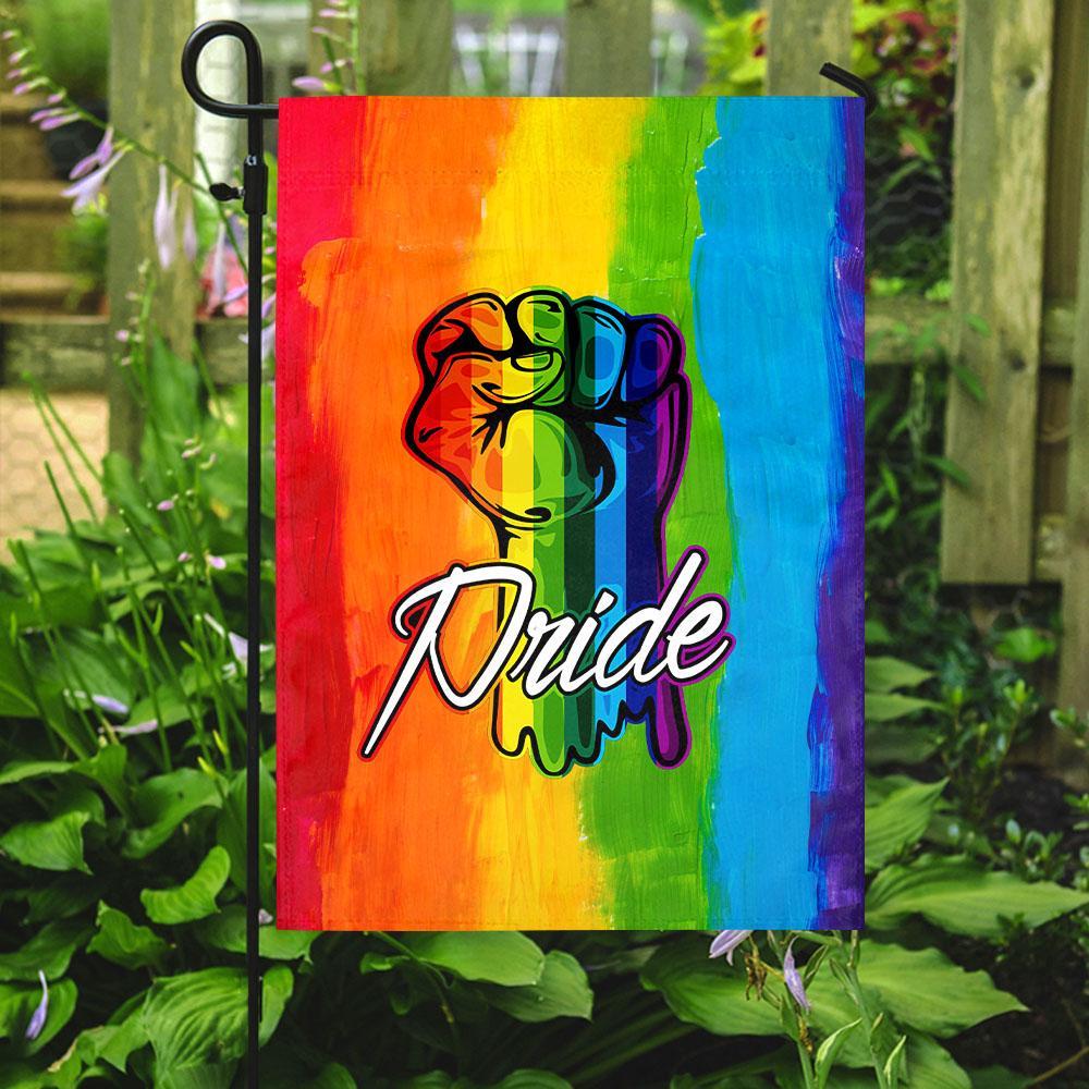 Unifinz LGBT Flag LGBT Rainbow Hand Fist Pride Garden Flag LGBT Garden Flag Support Community Garden Flag 2022