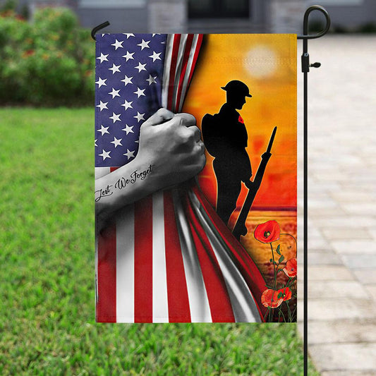 Unifinz 4th Of July Veteran Flags Veteran Lest We Forget Independence Day Flags 4th Of July Garden Flag 2022