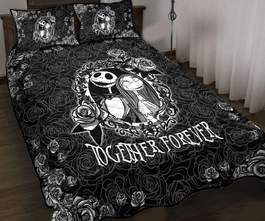 TNBC Bedding Set Jack Sally Together Forever Duvet Covers Black White Unique Gift