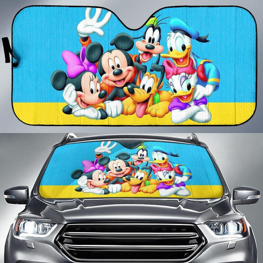 DN Car Sun Shade Mickey Mouse And Friends Windshield Sun Shade