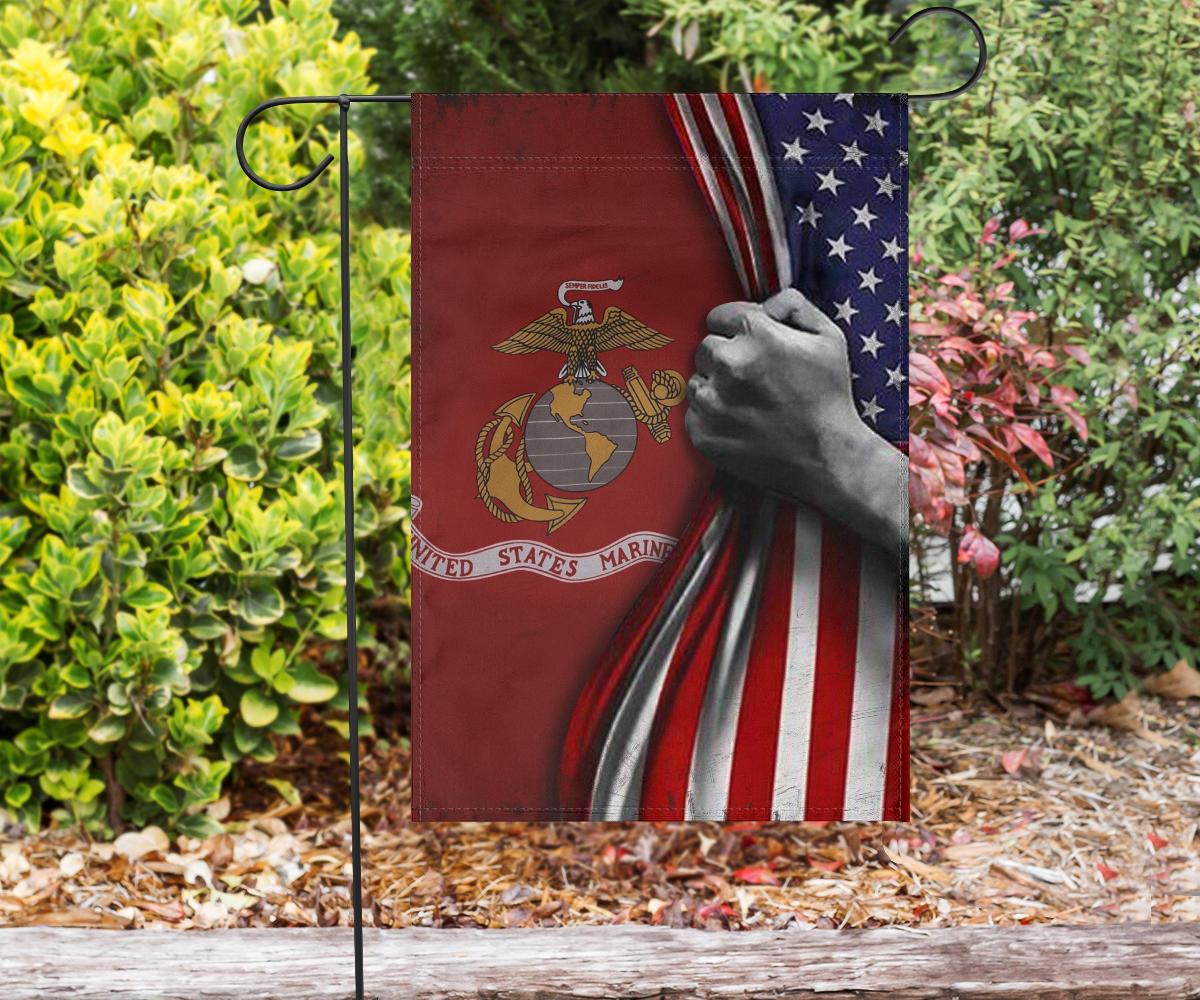 Unifinz 4th Of July Flags U.S Marine Corps Flag Inside American Flag Garden Flag 4th Of July House Flag Welcome Holiday 4th Of July 2022