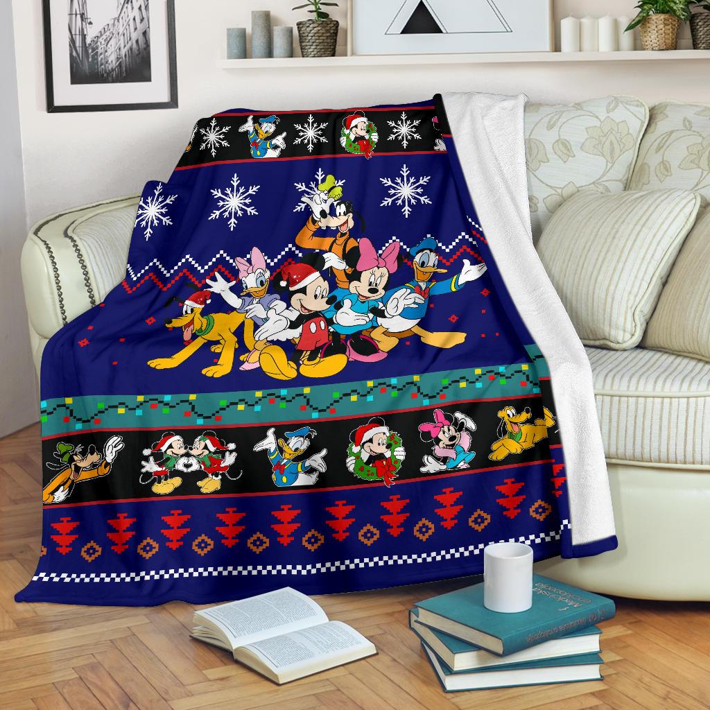 DN Blanket MK Mouse And Friends Blue Black Banket