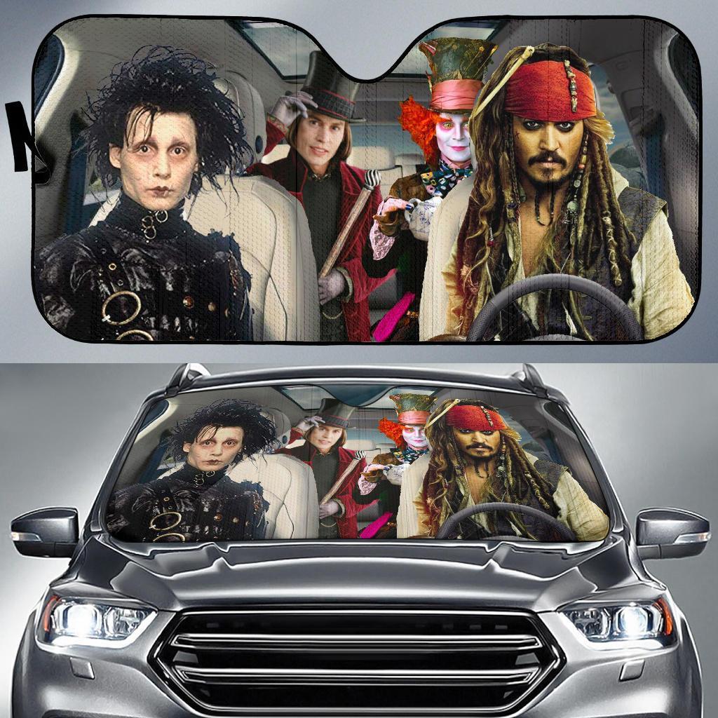  Johnny Depp Car Sun Shade Johnny Depp Famous Roles Windshield Sun Shade