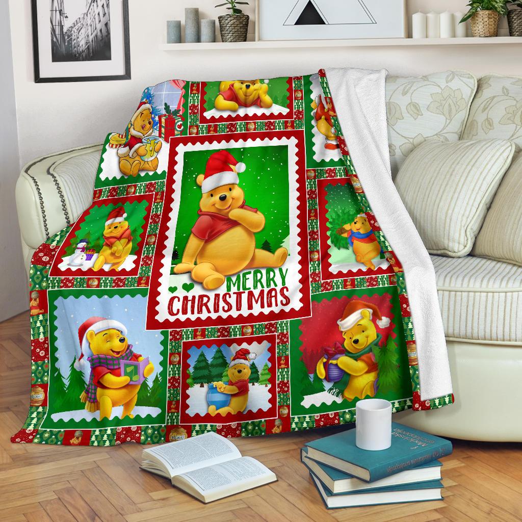 DN Christmas Blanket Winnie The Pooh Merry Christmas Blanket Winnie The Pooh Blanket