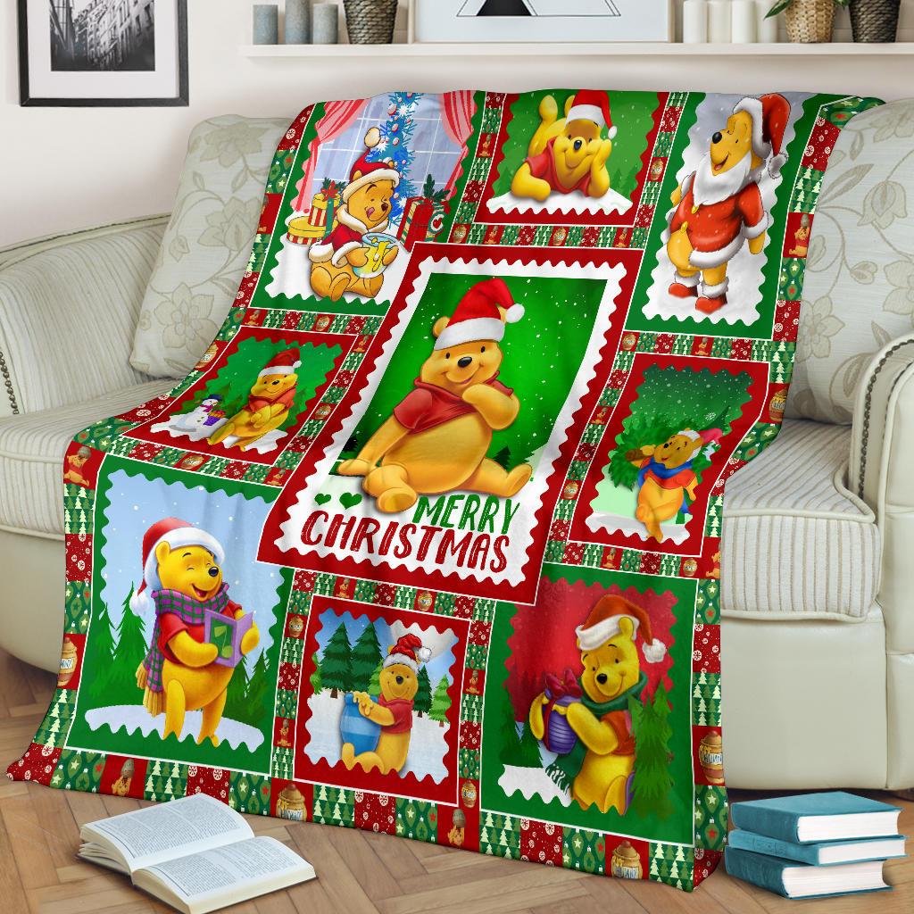 DN Christmas Blanket Winnie The Pooh Merry Christmas Blanket Winnie The Pooh Blanket