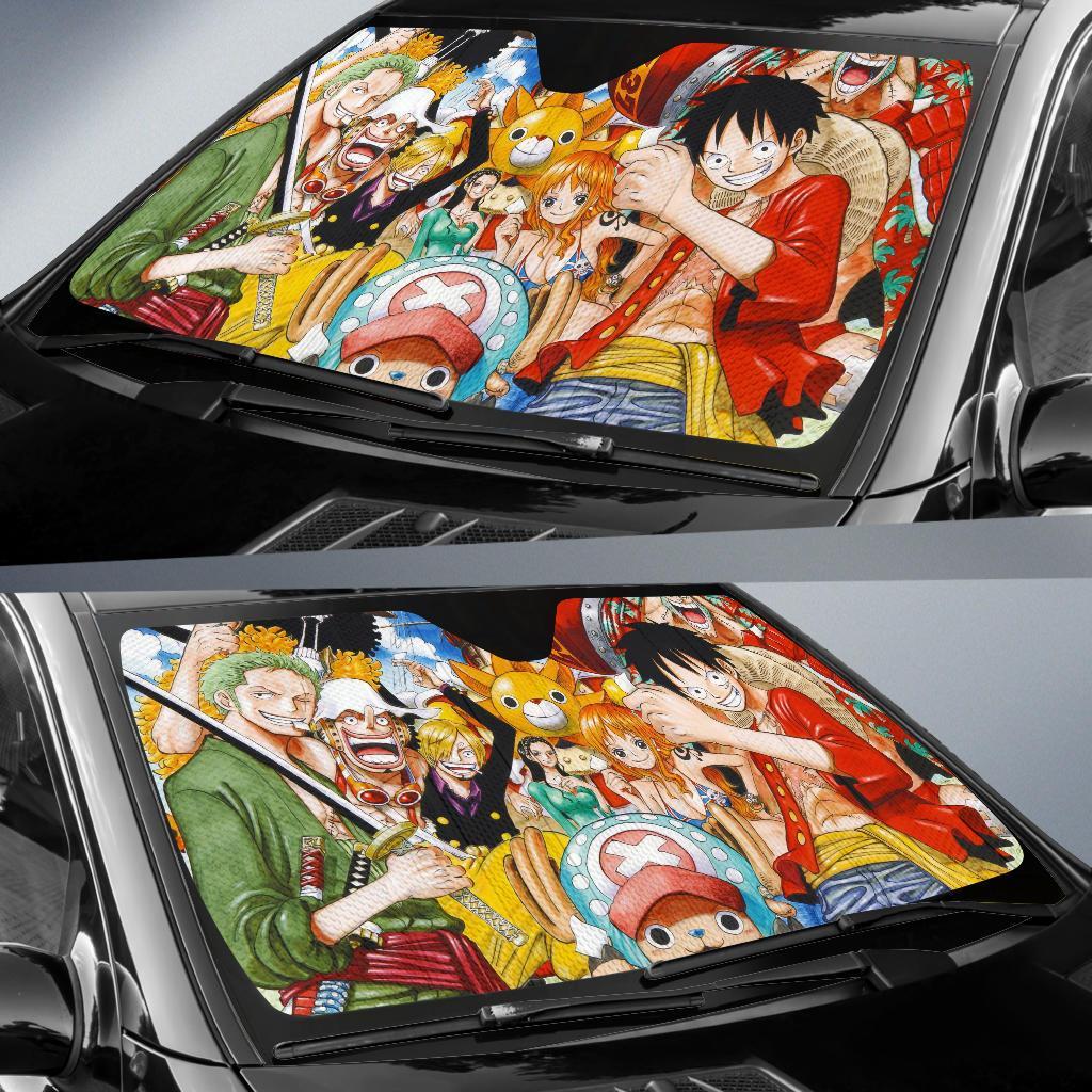  One Piece Car Sun Shades One Piece Family All Members Windshield Sun Shade