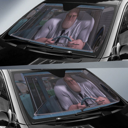  The Incredibles Car Sun Shade Mr Incredible Office Worker Windshield Sun Shade