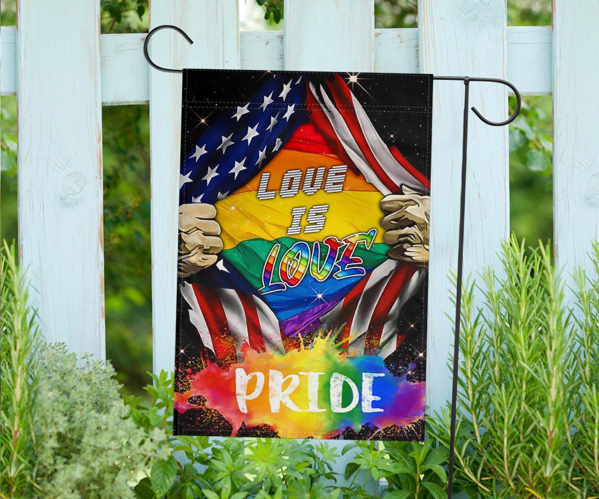 Unifinz LGBT Flag Love Is Love Inside American Flag Garden Flag LGBT House Flag Pride Month House Flag 2022