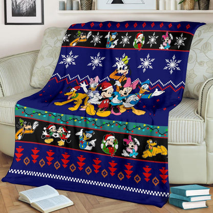 DN Blanket MK Mouse And Friends Blue Black Banket