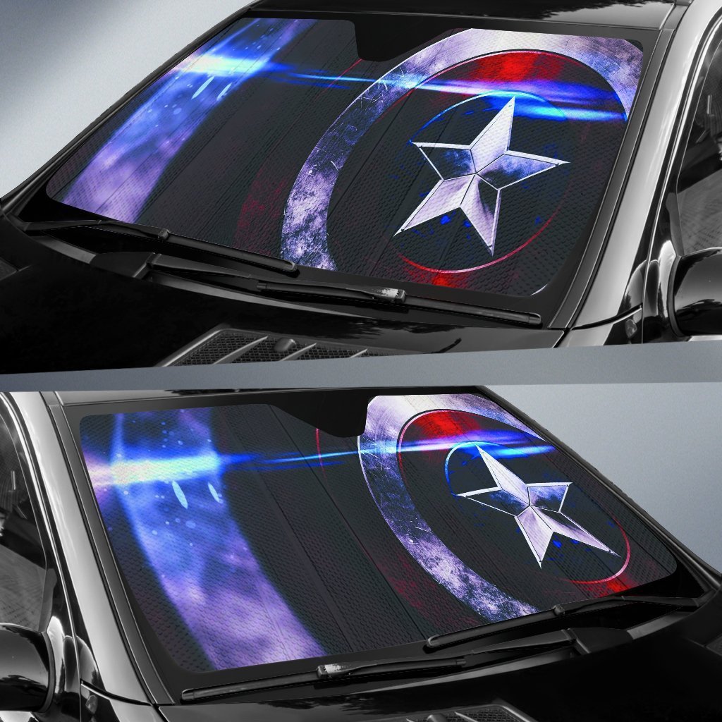 MV Windshield Sun Shade Captain America Shield Car Sun Shade MV Car Sun Shade