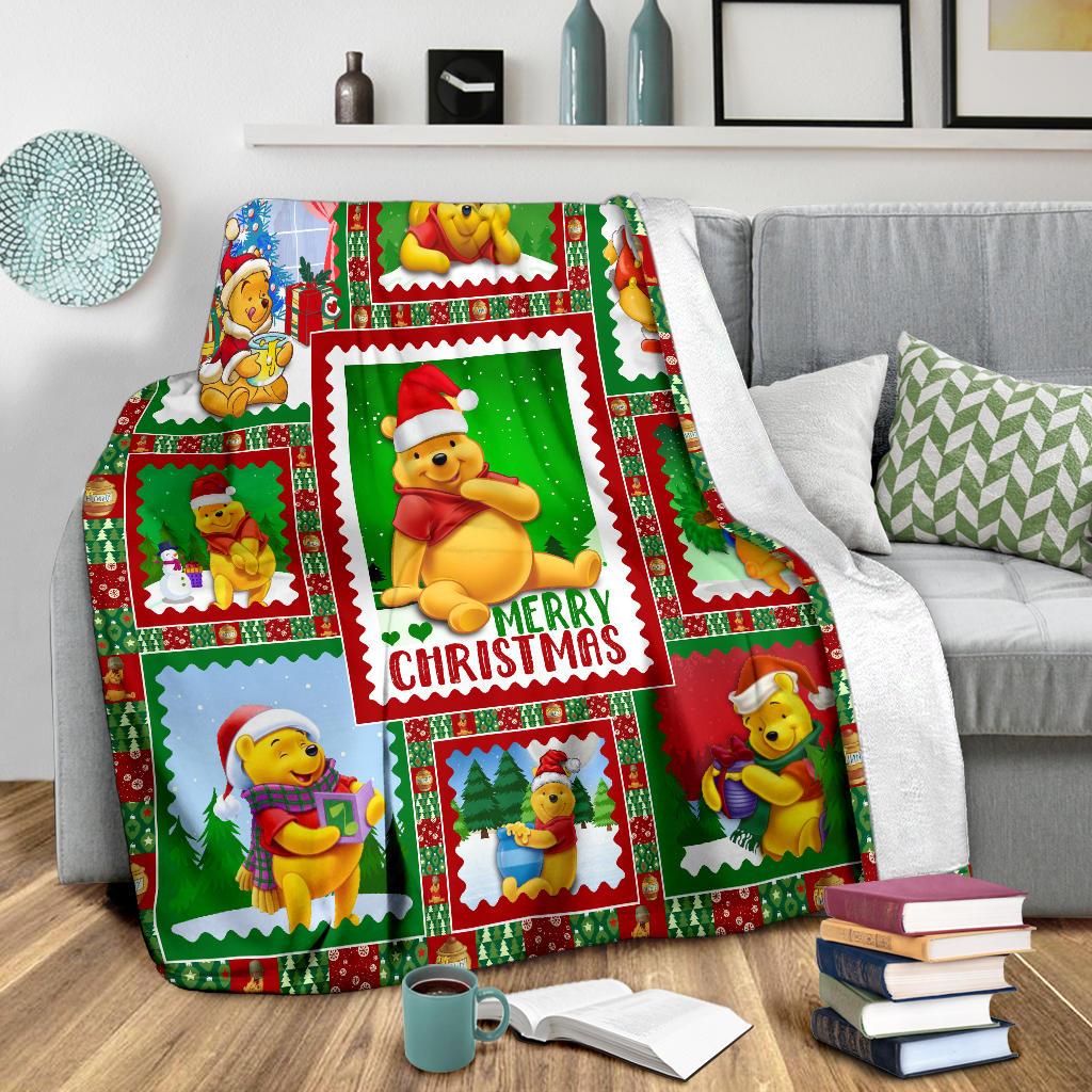 DN Christmas Blanket Winnie The Pooh Merry Christmas Blanket Winnie The Pooh Blanket