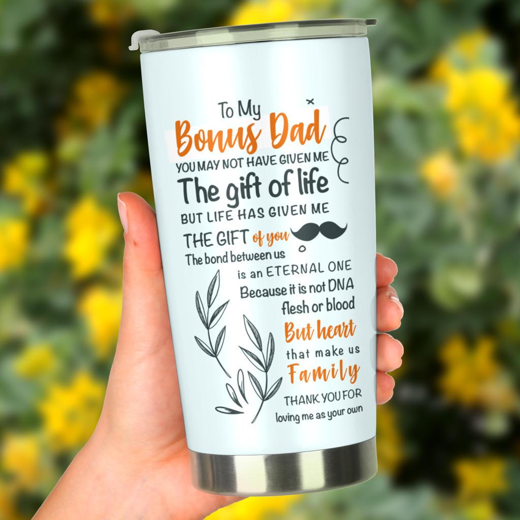 Unifinz Father's Day Tumbler Cup 20 oz Best Bonus Dad Tumbler 20 oz Father Travel Mug 2025