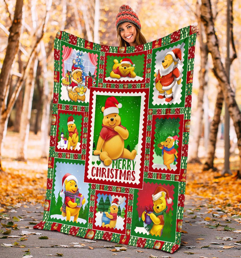 DN Christmas Blanket Winnie The Pooh Merry Christmas Blanket Winnie The Pooh Blanket