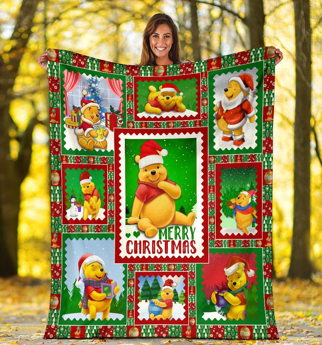 DN Christmas Blanket Winnie The Pooh Merry Christmas Blanket Winnie The Pooh Blanket