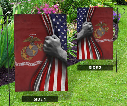 Unifinz 4th Of July Flags U.S Marine Corps Flag Inside American Flag Garden Flag 4th Of July House Flag Welcome Holiday 4th Of July 2022