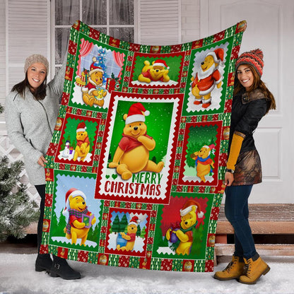 DN Christmas Blanket Winnie The Pooh Merry Christmas Blanket Winnie The Pooh Blanket