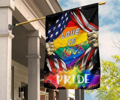 Unifinz LGBT Flag Love Is Love Inside American Flag Garden Flag LGBT House Flag Pride Month House Flag 2022