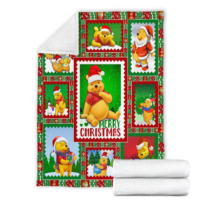 DN Christmas Blanket Winnie The Pooh Merry Christmas Blanket Winnie The Pooh Blanket