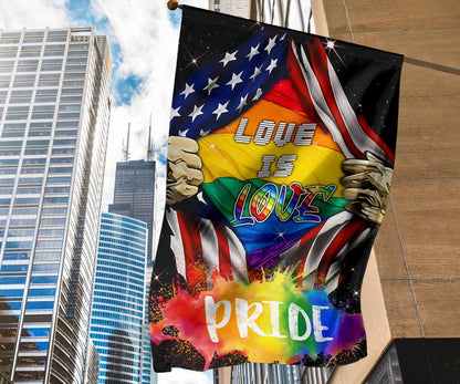 Unifinz LGBT Flag Love Is Love Inside American Flag Garden Flag LGBT House Flag Pride Month House Flag 2022