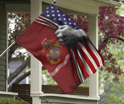 Unifinz 4th Of July Flags U.S Marine Corps Flag Inside American Flag Garden Flag 4th Of July House Flag Welcome Holiday 4th Of July 2022