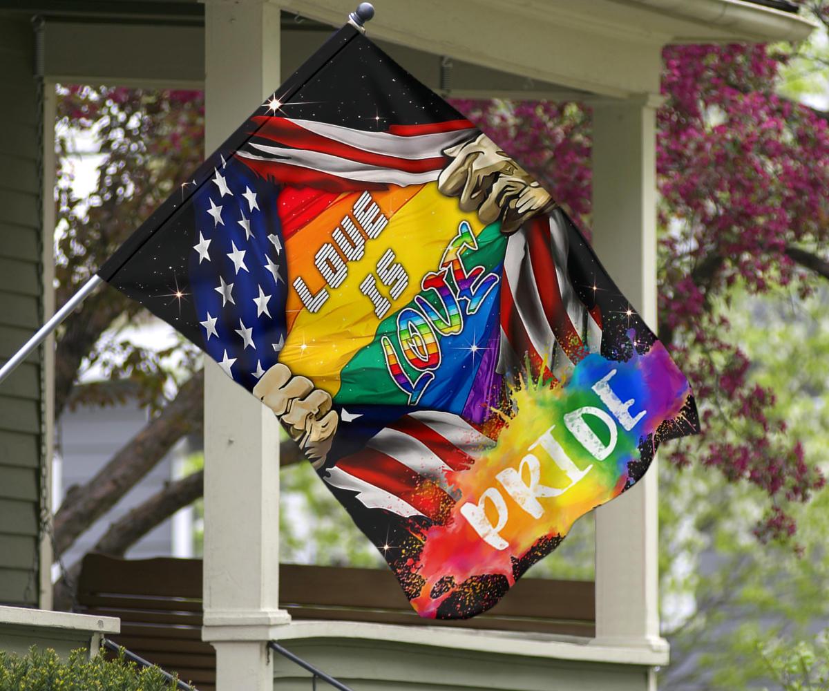 Unifinz LGBT Flag Love Is Love Inside American Flag Garden Flag LGBT House Flag Pride Month House Flag 2022