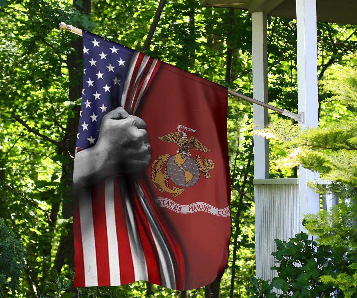 Unifinz 4th Of July Flags U.S Marine Corps Flag Inside American Flag Garden Flag 4th Of July House Flag Welcome Holiday 4th Of July 2022