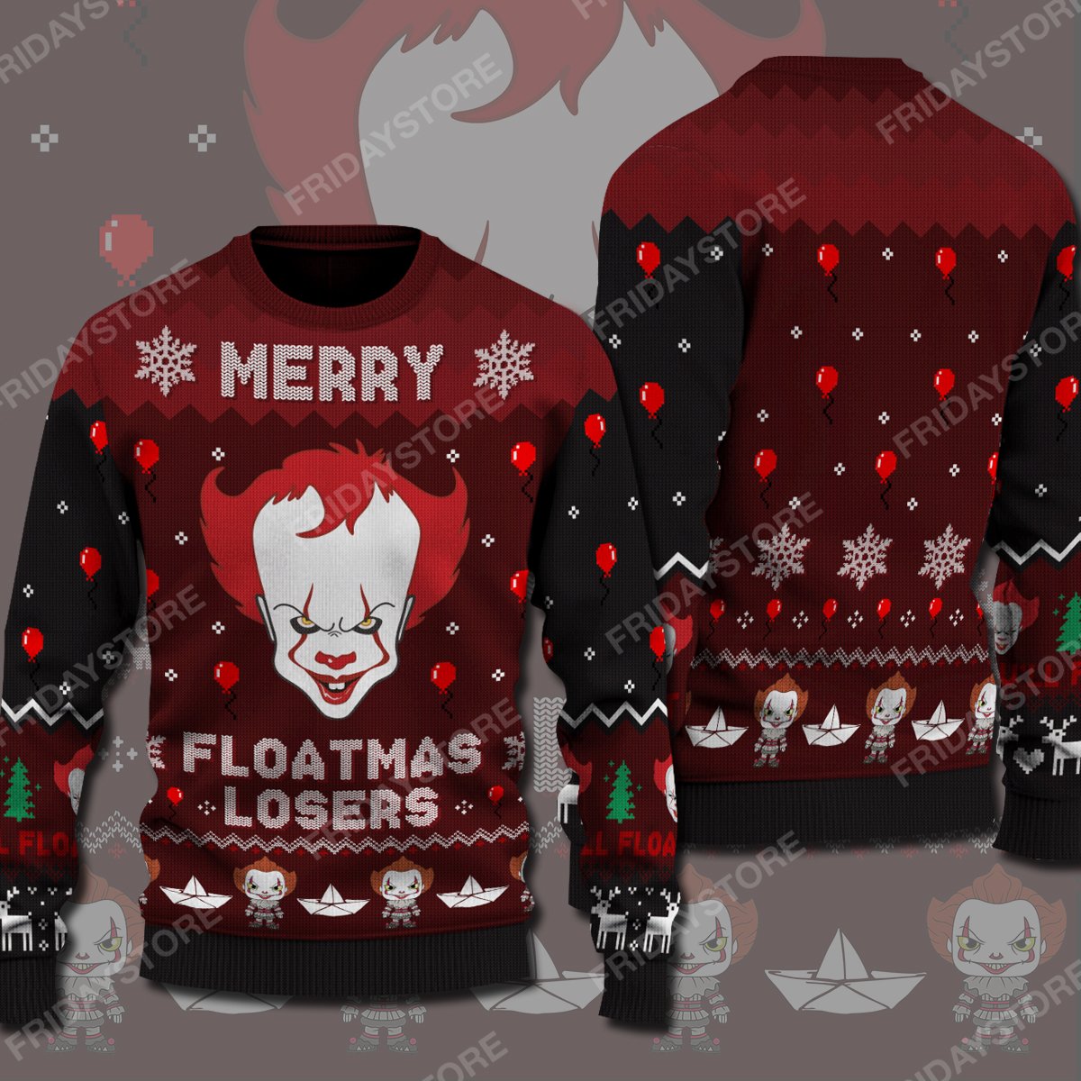 Horror Movies Merry Floatmas Losers Sweater