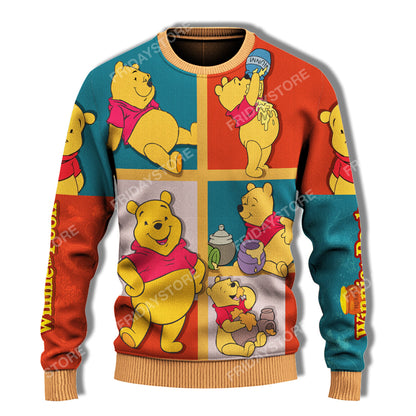 Unifinz DN WTP Sweater Emotions Of Pooh Honey Ugly Sweater Cute Amazing DN WTP Ugly Sweater 2024