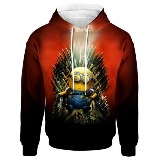 Minion Hoodie Game Of Minion Graphic T-shirt Red Unisex