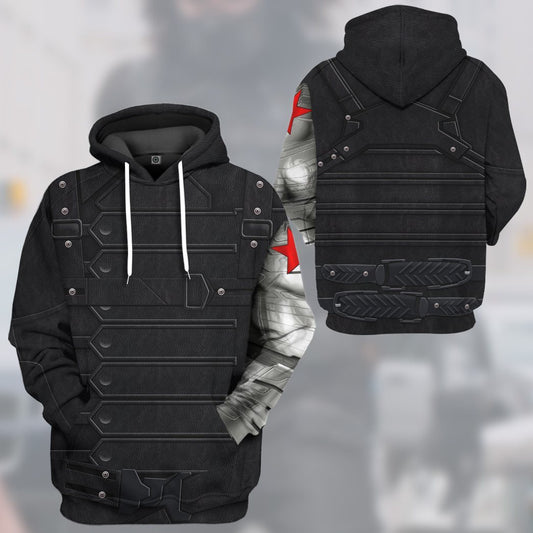 MV Shirt MV Winter Soldier Bucky Barnes Costume 3d Hoodie MV Hoodie