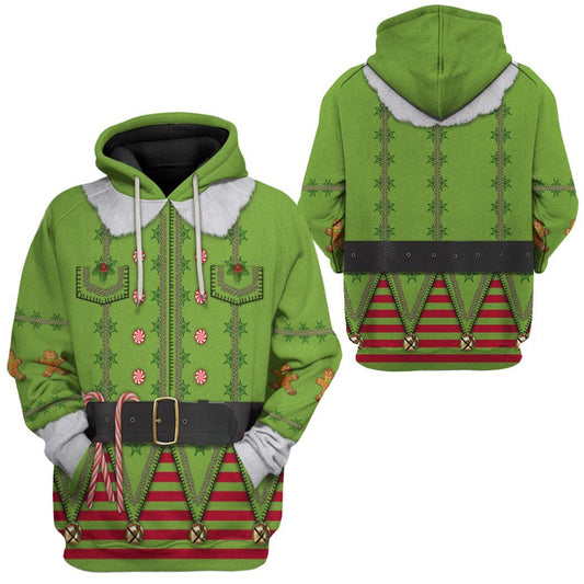 Christmas Elf Shirt Christmas Elf With Candies Costume Hoodie Christmas Elf Hoodie