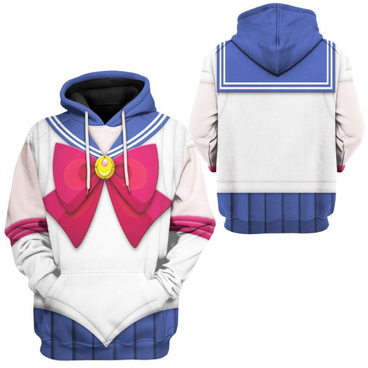  Sailor Moon Hoodie Usagi Tsukino Sailor Moon Items Cute Pink Hoodie Adult Full Size Anime Hoodie