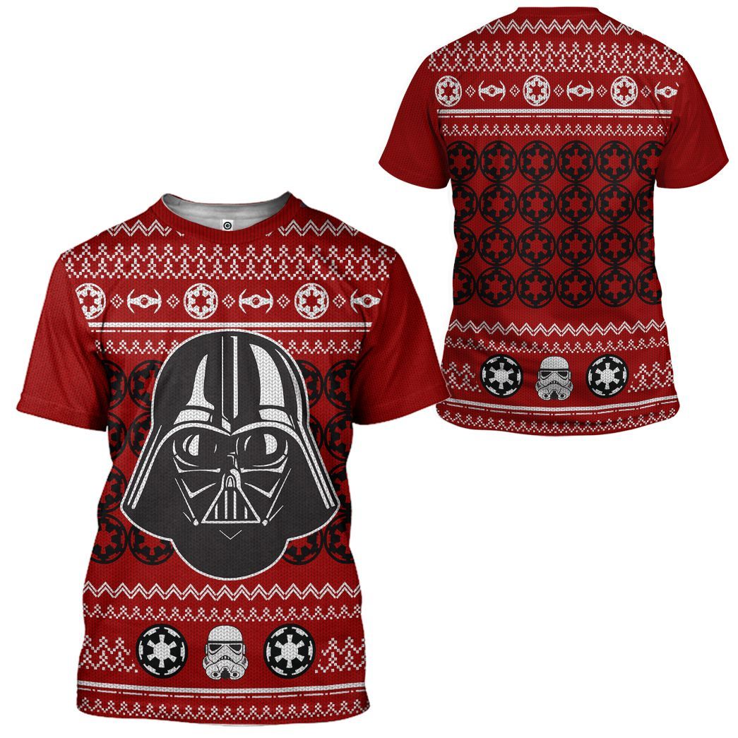  SW T-shirt Darth Vader Galactic Empire Symbol Pattern Red T-shirt Hoodie Adult Unisex Full Print