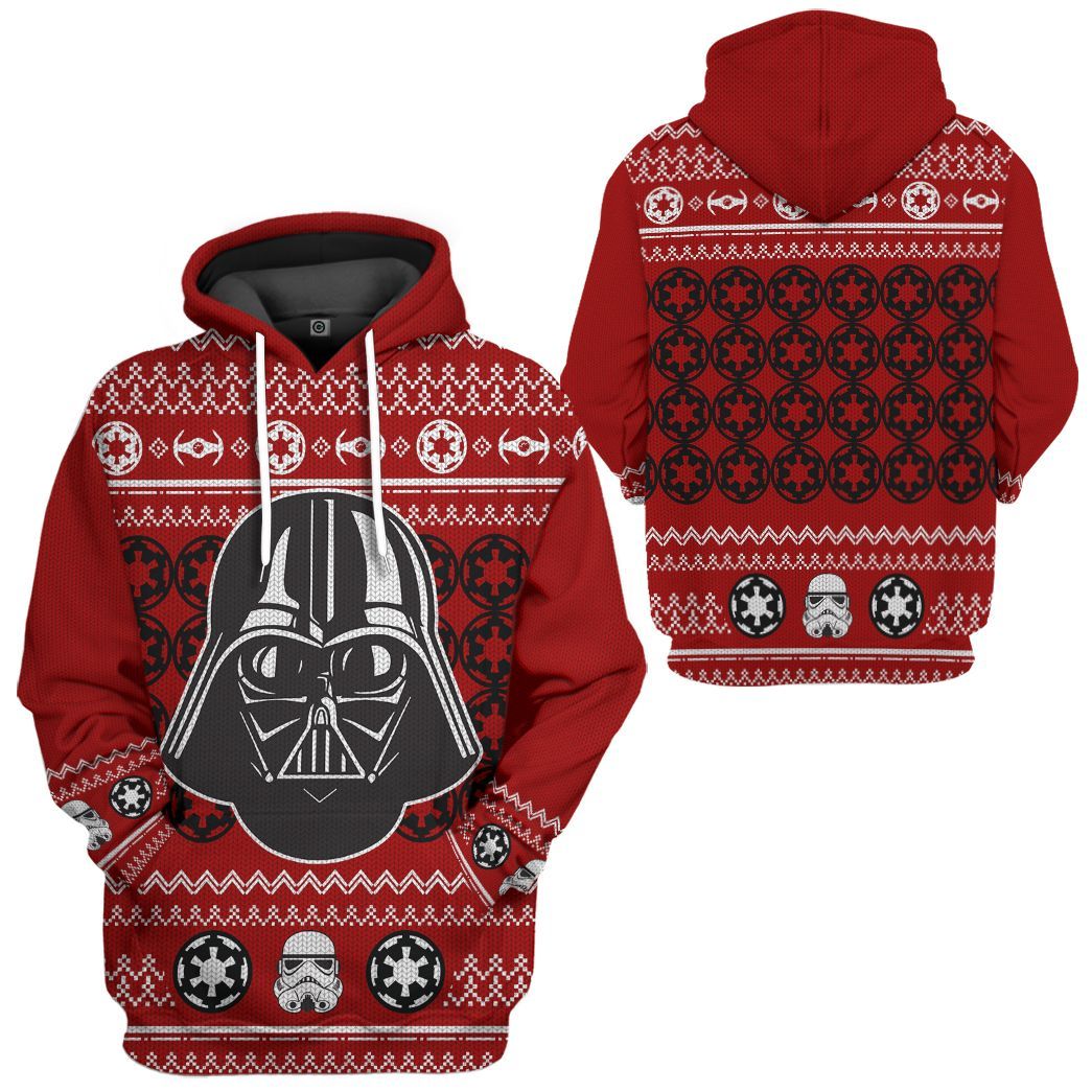  SW T-shirt Darth Vader Galactic Empire Symbol Pattern Red T-shirt Hoodie Adult Unisex Full Print