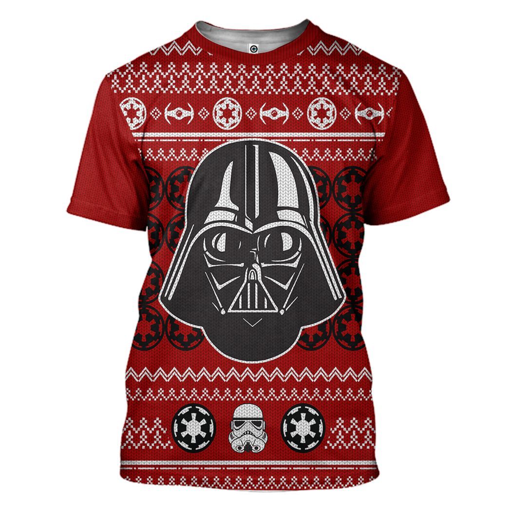  SW T-shirt Darth Vader Galactic Empire Symbol Pattern Red T-shirt Hoodie Adult Unisex Full Print