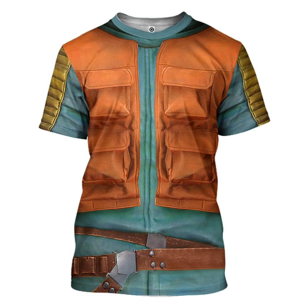  SW T-shirt SW Greedo Costume 3d Orange Blue T-shirt Hoodie Adult Full Print Full Size