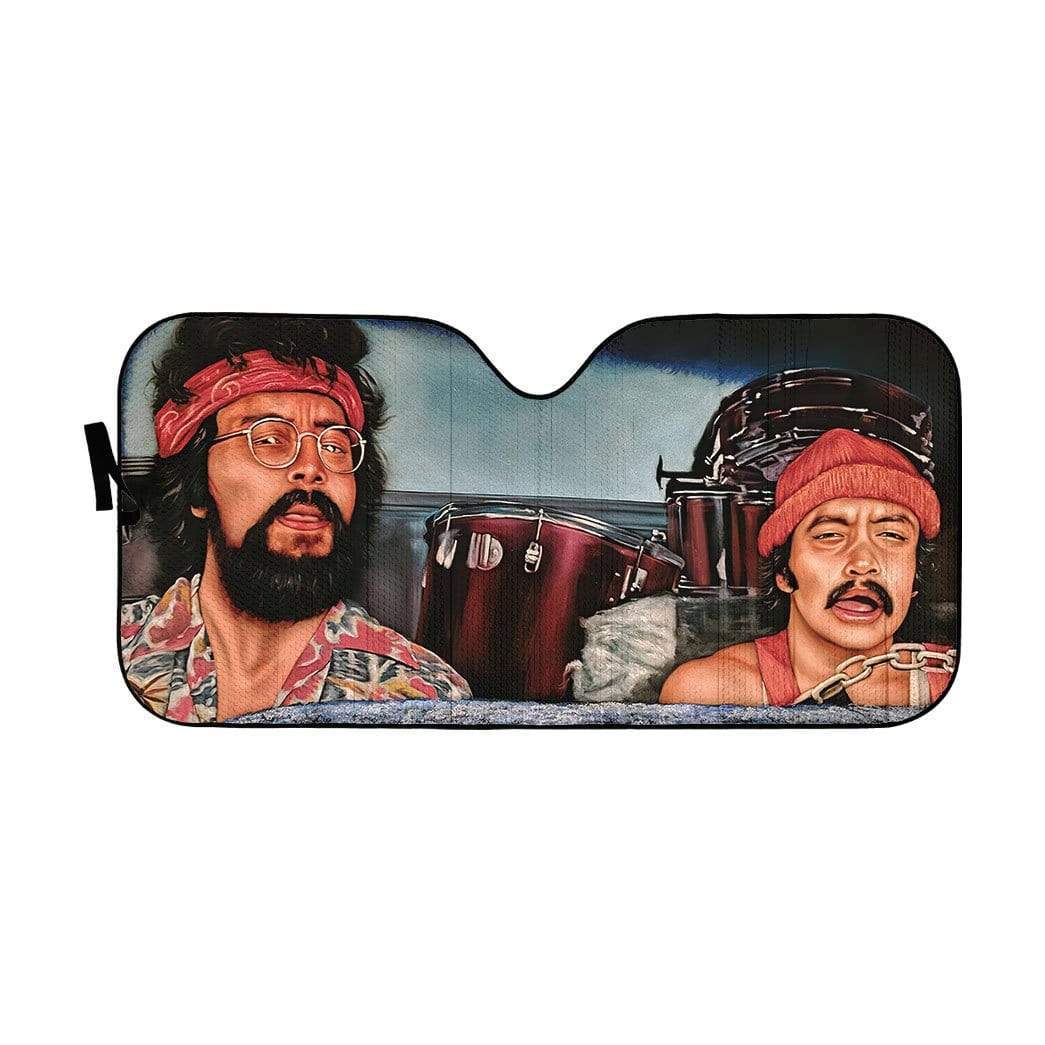  Cheech And Chong Car Sun Shade Cheech And Chong Painting Auto Sun Shade