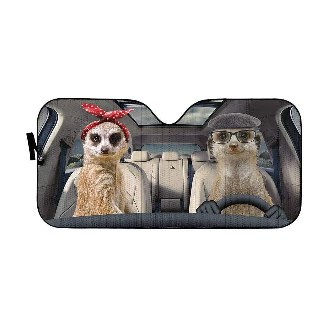  Meerkat Car Sun Shade Meerkats Couple Driving Auto Sun Shade