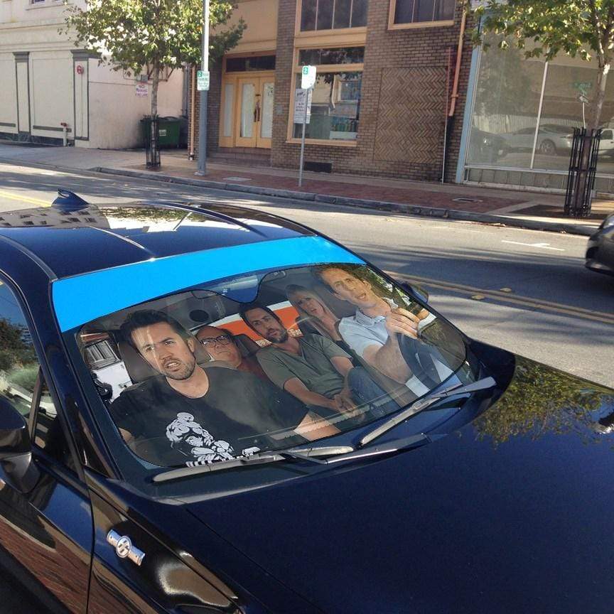  It's Always Sunny in Philadelphia Car Sun Shade Mac Charlie Kelly Auto Sun Shade