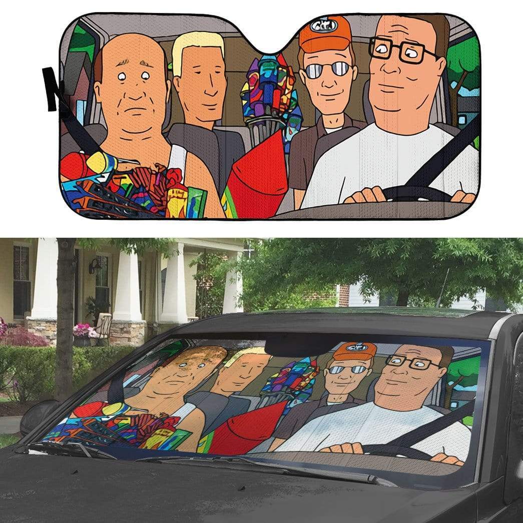  King Of The Hill Windshield Sun Shade Hank Hill Dale And Bill Car Sun Shade