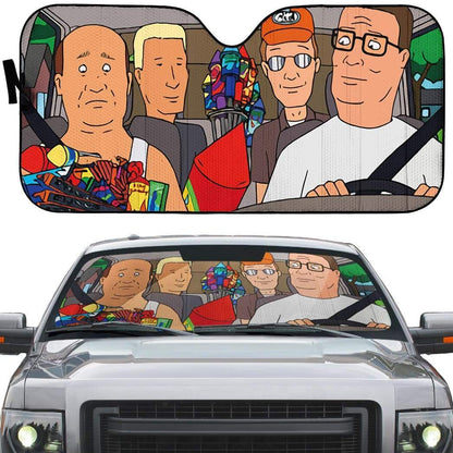  King Of The Hill Windshield Sun Shade Hank Hill Dale And Bill Car Sun Shade