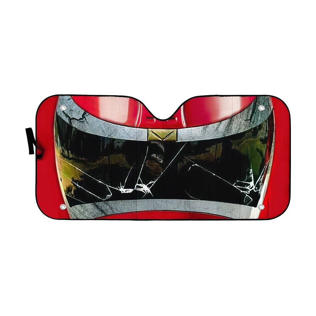 Unifinz Power Ranger Car Sun Shade Power Ranger Red Ranger Windshield