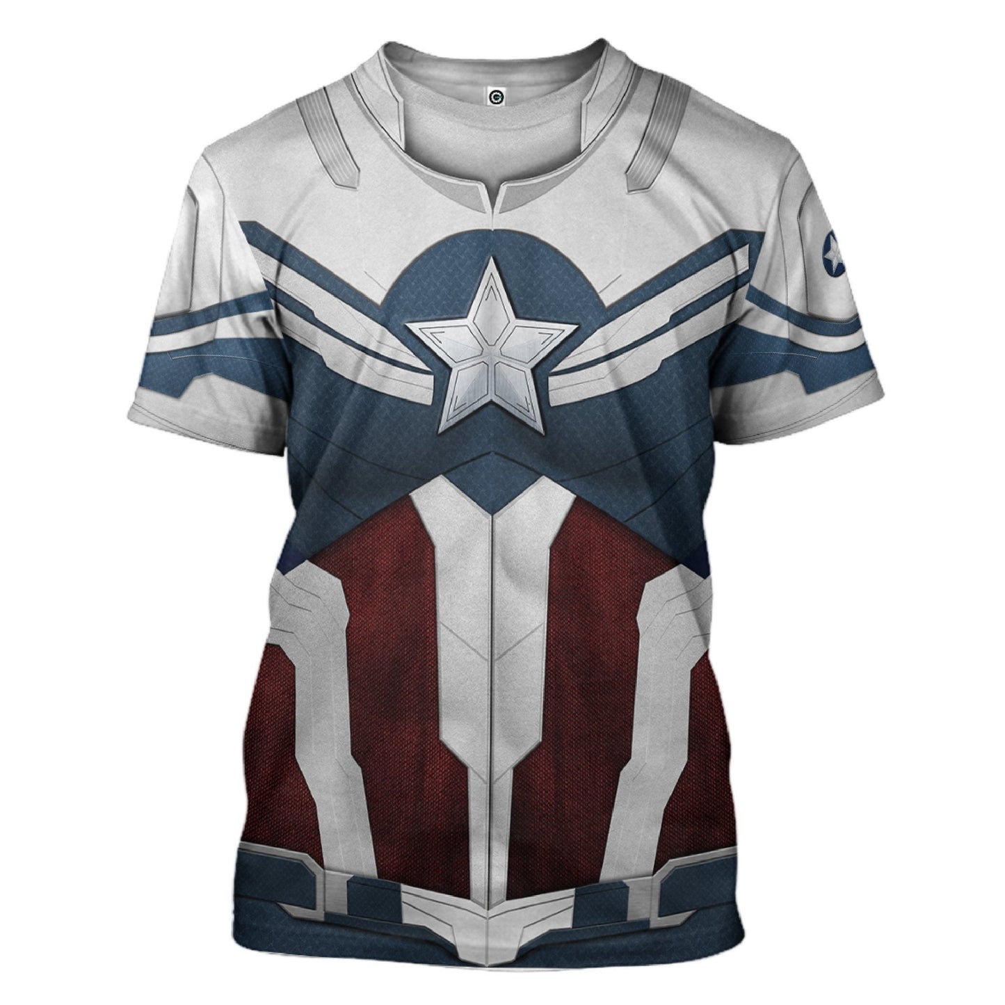 MV Shirt Captain America T-shirt Sam Wilson Captain America Sit Costume White Blue Hoodie MV Hoodie