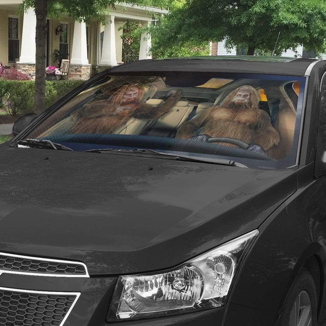  Bigfoot Car Sun Shade Sasquatch 3D Auto Sun Shade