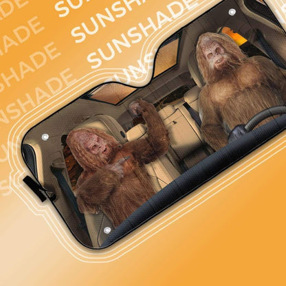  Bigfoot Car Sun Shade Sasquatch 3D Auto Sun Shade